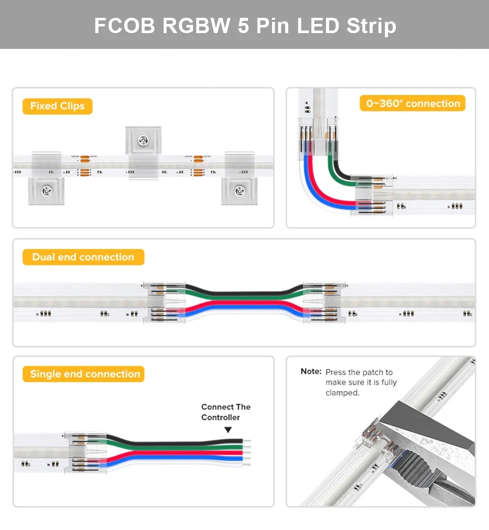 5pin_12mm_DC12V_816_DC24V_896_LED_16W_RGBWW_Lights_4