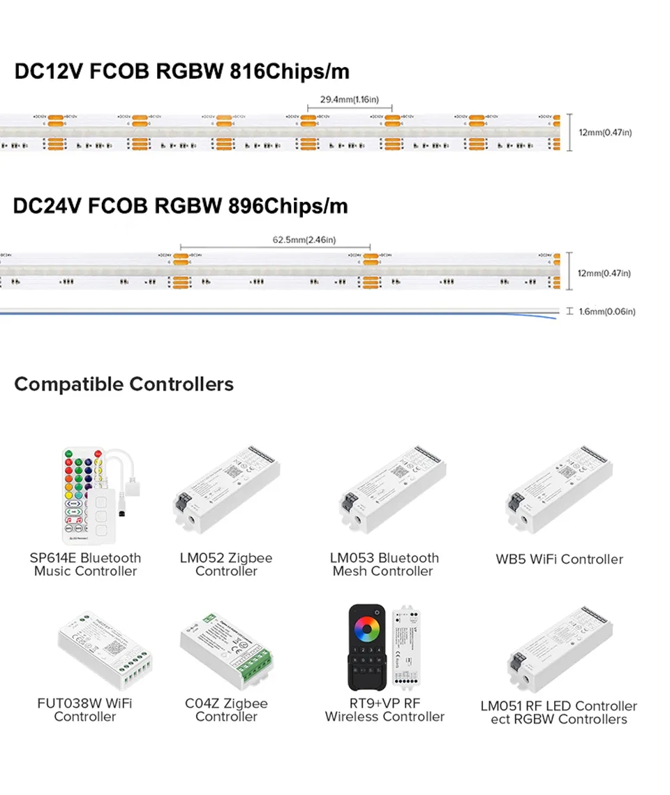 5pin_12mm_DC12V_816_DC24V_896_LED_16W_RGBWW_Lights_5