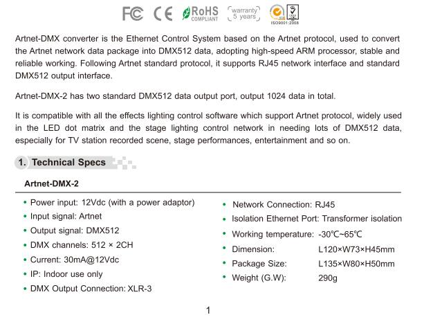 Artnet_DMX_2_ArtNet_DMX_converter_ArtNet_input_DMX_1024_channels_output_1