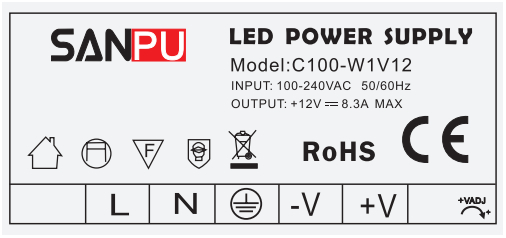 C100_W1V12_Black_Aluminum_Shell_12V_LED_5