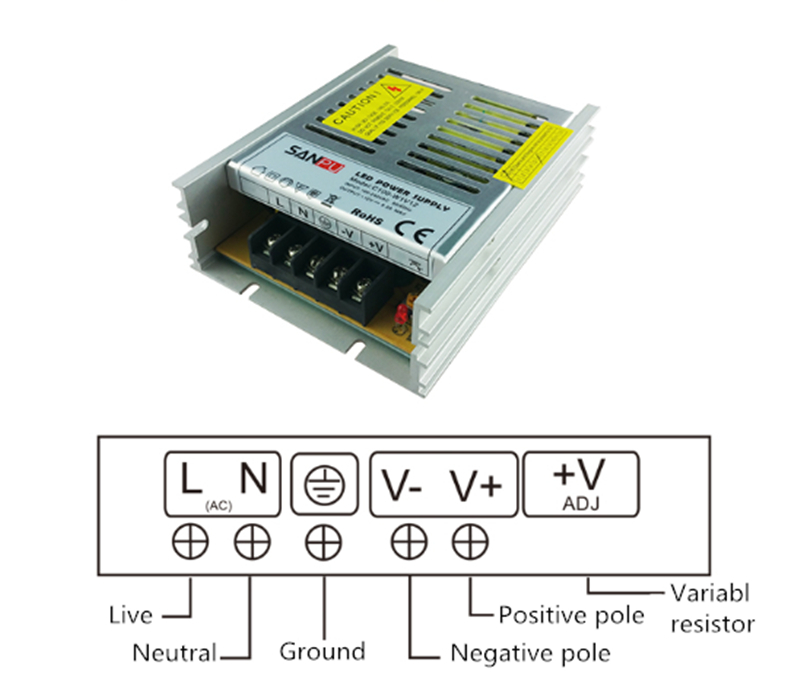 C100_W1V12_Black_Aluminum_Shell_12V_LED_7