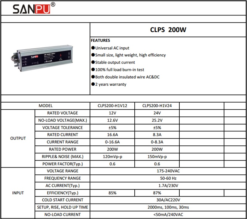 CLPS200_H1V24_SANPU_24V_LED_Driver_200W_8A_1