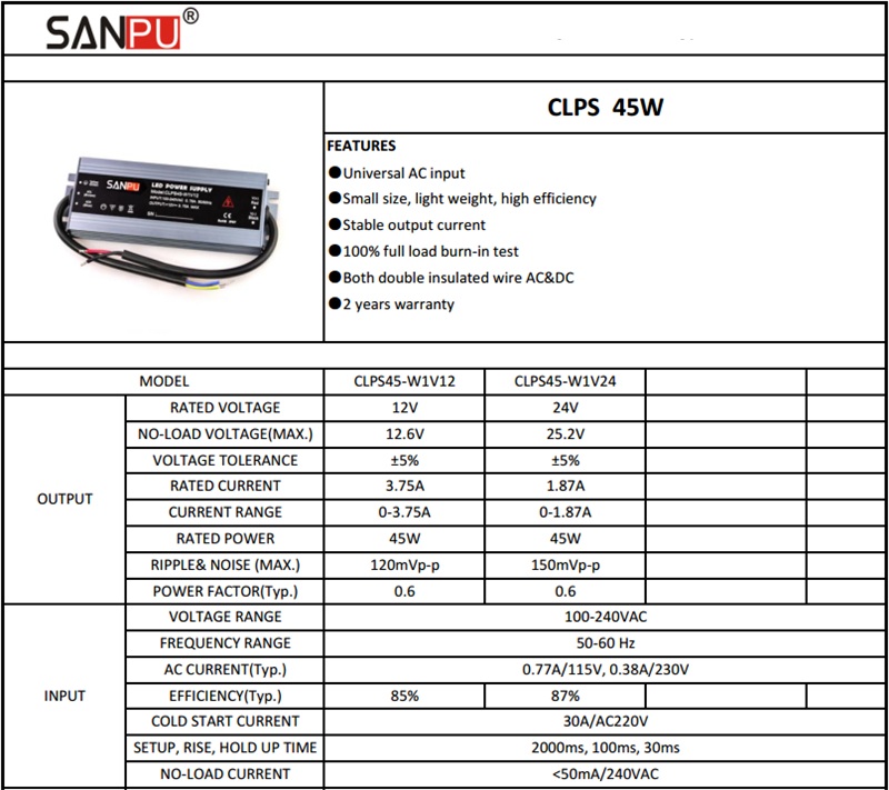 CLPS45_W1V12_SANPU_12V_Power_Supply_Waterproof_1