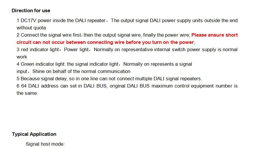 DALI_Bus_Control_System_LN_DALIREPEATER_1CH_3