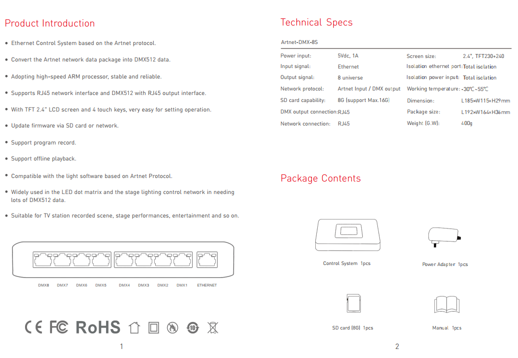 LTECH_ARTNET_Controller_Artnet_DMX_8S_Artnet_DMX_1