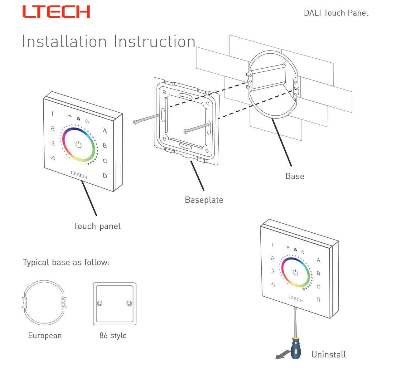 Ltech_EDT2_DALI_CT_Touch_Panel_Master_Led_Controller_3