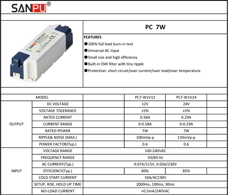 PC7-W1V12_SANPU_SMPS_LED_Driver_12v_6w_3