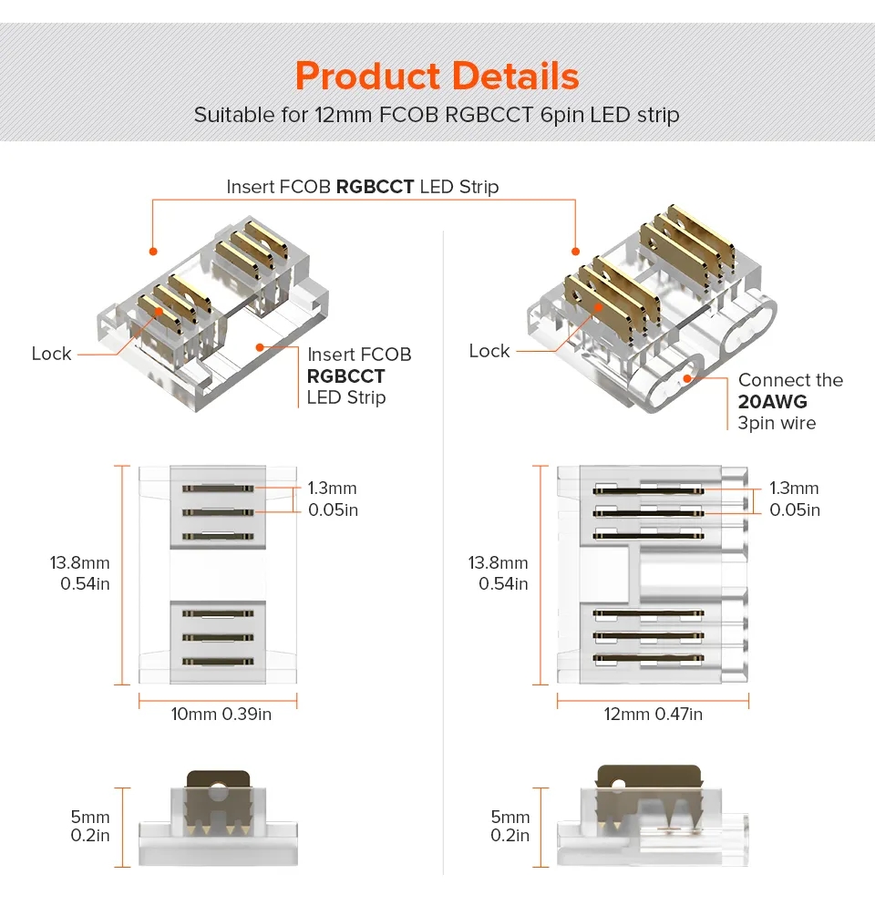 PWM_5pin_RGBW_6pin_RGBCCT_SPI_3pin_RGBIC_12mm_12_24_9