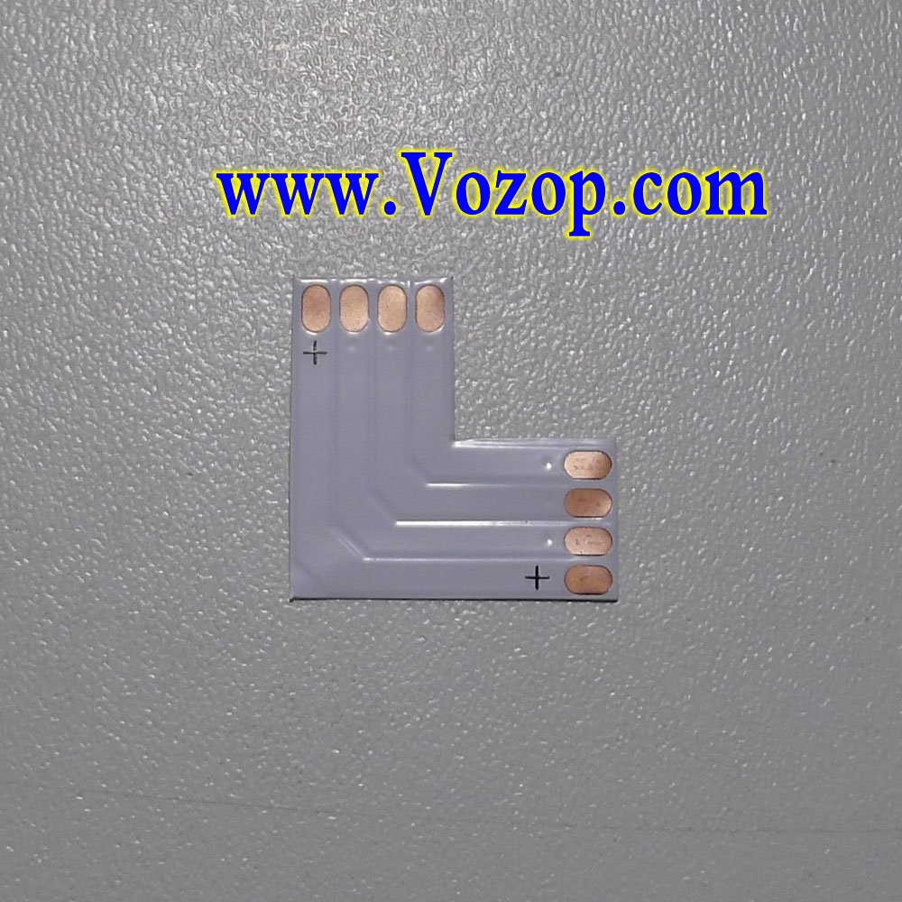 L_Shape_4_PINs_Connector_for_10mm_RGB_LED_Flex_Strip_SMD5050