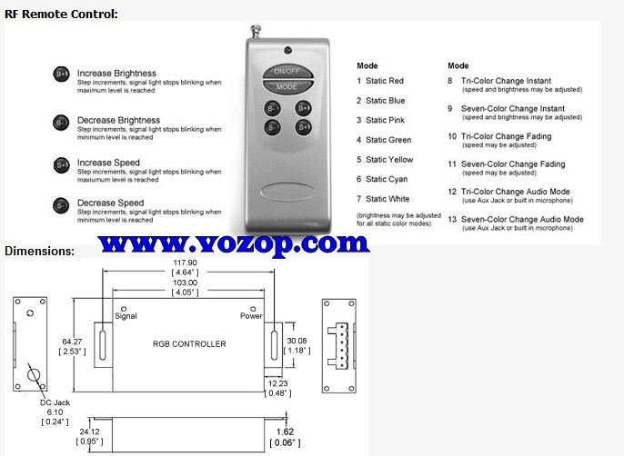 RF_Audio_LED_RGB_Controller