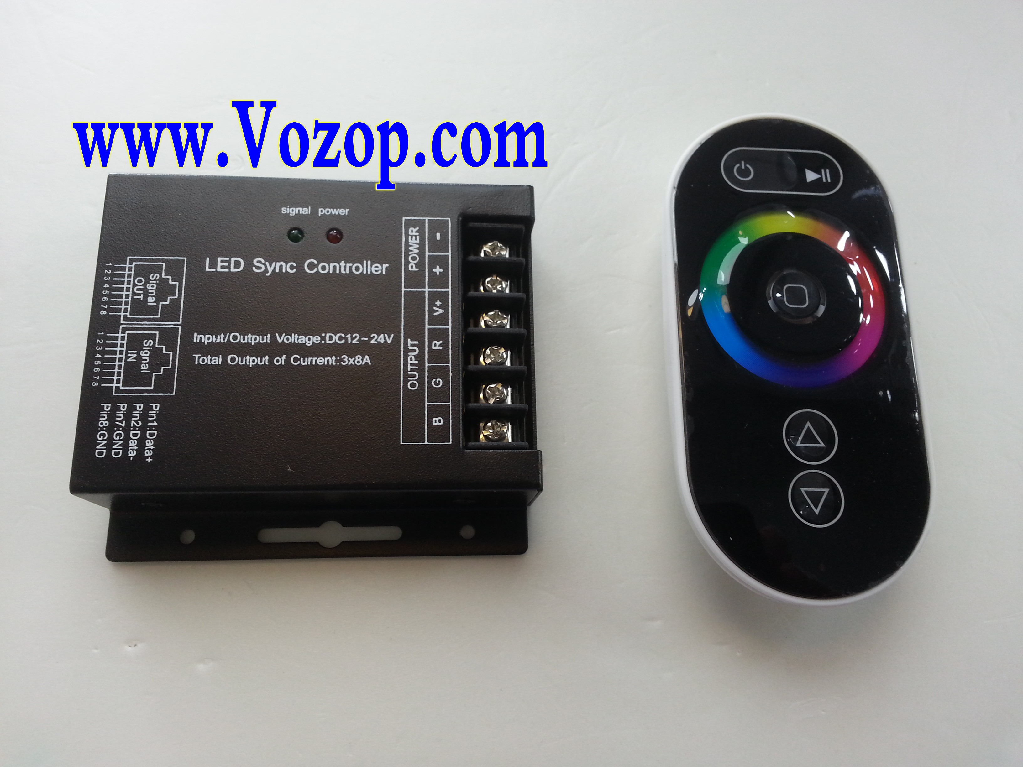 RGB_LED_Sync_Controller_with_Touch_Panel_RF_Remote_Control