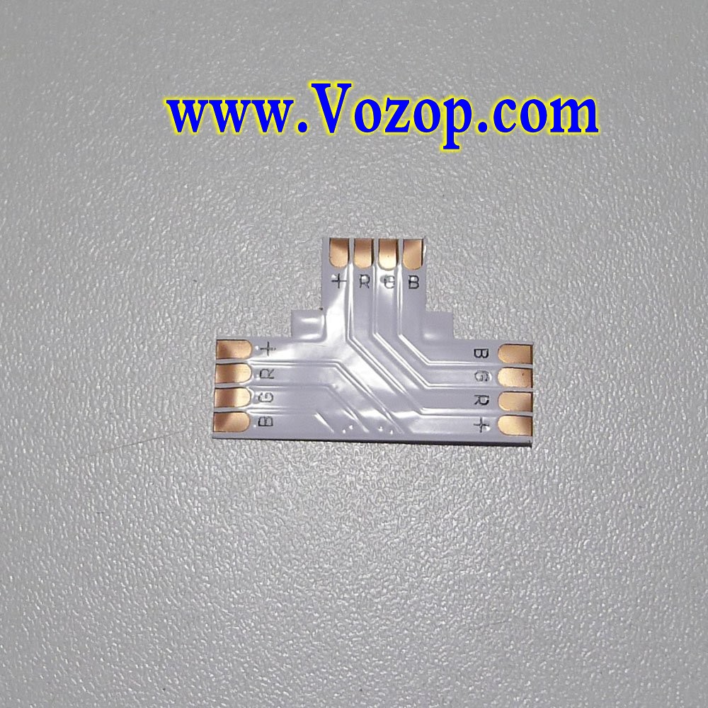 T_Shape_4_PIN_Connector_for_10mm_5050_SMD_RGB_Flexible_Strip