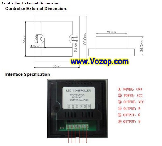 Wall_Mount_Touch_Panel_RGB_Embed_LED_Controller_11