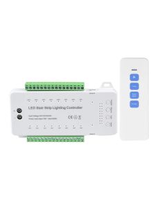 16 Step Tread Lamps LED Stair Strip Lighting Controller 12V 24V PIR Infrared Motion Sensor RF Wireless Dimmer Remote Control