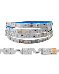 12V WS2812B S Shape Foldable Led Strip Light 6mm PCB Individually Addressable Pixels