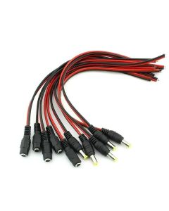 10pcs 2.1x5.5 mm Male Female Plug 12V Dc Power Pigtail Cable Jack For Cctv Camera Connector Tail Extension Wire