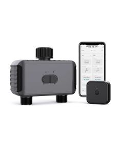 WIFI Bluetooth 2 Zone Watering Timer IP55 Automatically Schedules Automatic Drip Irrigation Controller Garden Valve Google Alexa