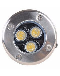 3W Underground LED Buried Light Stainless Steel Waterproof Garden Lamp