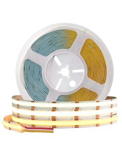 CCT COB Led Strip Light 608LEDs/m Dimmable FOB 2700K to 6500K High Density Tape 5M 16.4ft