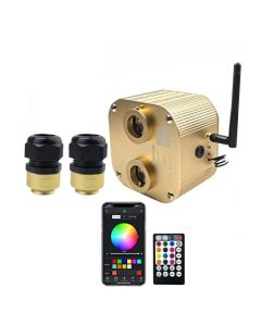 Double Head Twinkle 20W RGBW Bluetooth APP Music Control LED Fiber Optic Light Engine