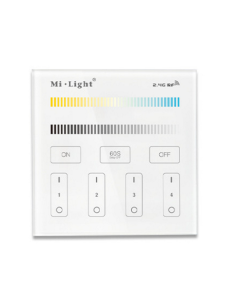 B2 MiBoxer Mi.Light Touch Panel Remote Controller 4-Zone CCT Adjustable Led Decoder Driver Control Dimmer
